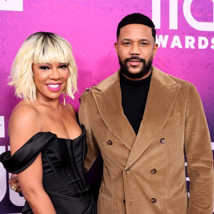 Wendy Raquel Robinson and Hosea Chanchez attend the 2021 Soul Train Awards in November in New York City. (Photo by Theo Wargo/WireImage)