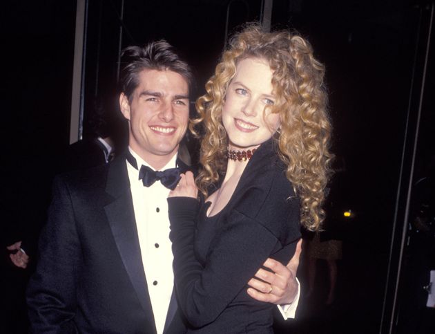 Actor Tom Cruise and actress Nicole Kidman attend the 49th Annual Golden Globe Awards on January 18, 1992 at Beverly Hilton Hotel in Beverly Hills, California. (Photo by Ron Galella, Ltd./Ron Galella Collection via Getty Images)