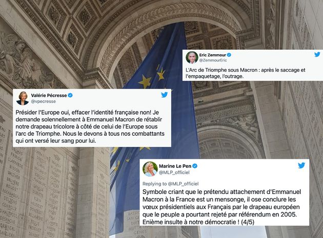 Alors que la France prend la présidence de l'Union européenne ce 1er janvier 2022, le symbole du drapeau...