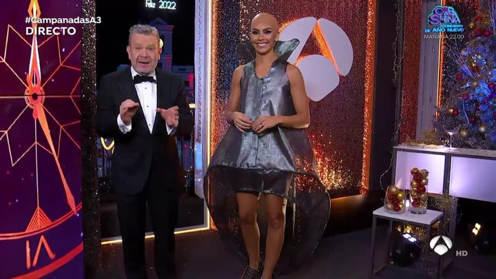 Alberto Chicote y Cristina Pedroche, durante las Campanadas 2021 de Antena 3.