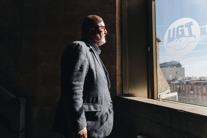 Luis Miguel López Reillo, exsecretario general de UGT, posa para una entrevista con Europa Press en Madrid, en octubre de 2021.