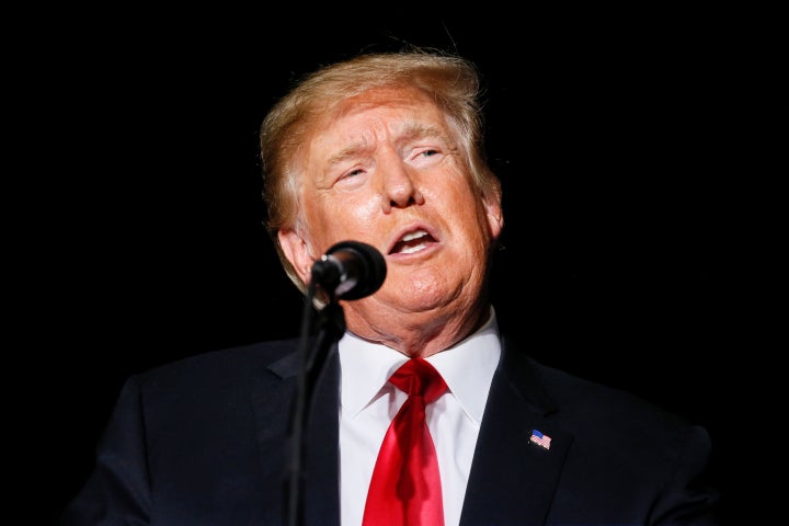 Former President Donald Trump speaks during a rally at the Iowa States Fairgrounds in Des Moines, Iowa, U.S., October 9, 2021. (REUTERS/Rachel Mummey)