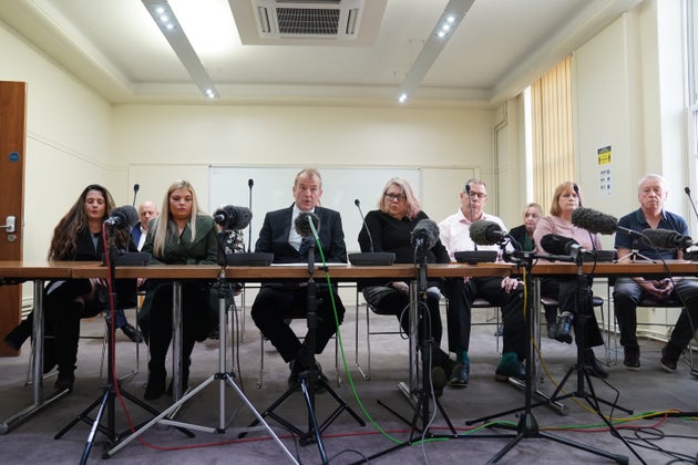 The families of Stephen Port's victims pictured during the jury inquest