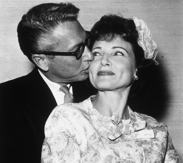 Allen Ludden and Betty White following their wedding at the Sands Hotel in Las Vegas, Nevada on June 14, 1963.