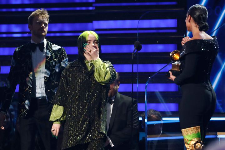 Η Μπίλι Άιλις στην τελετή απονομής των Grammy. REUTERS/Mario Anzuoni