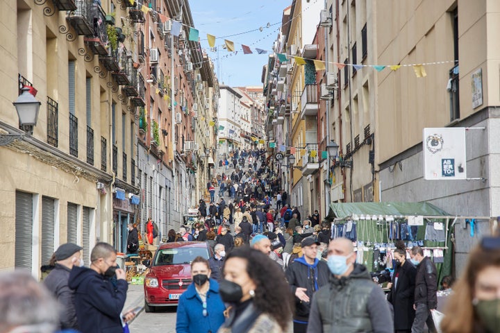 Una imagen de El Rastro, en Madrid, el 2 de enero de 2022.