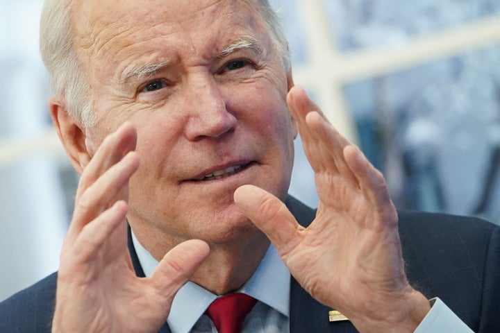 U.S. President Joe Biden speaks with members of the White House COVID-19 Response Team on the latest developments related to the omicron variant, on Jan. 4.
