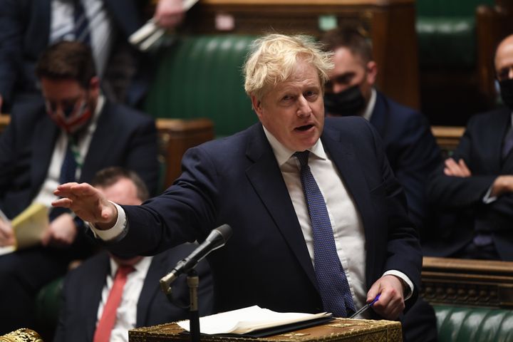 Boris Johnson in the House of Commons.