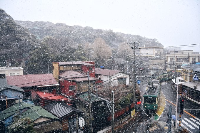 江ノ電公式Twitterに1月6日、投稿された写真より