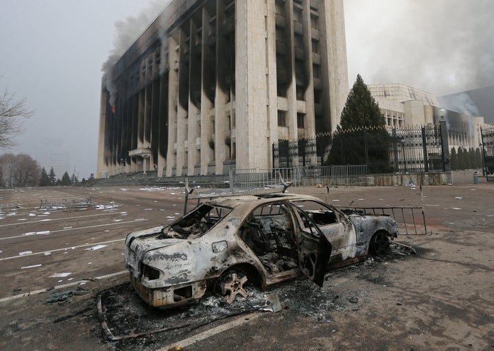 Imagen de las protestas en Kazajistán