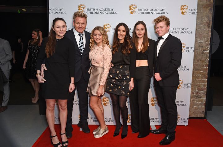 (Left to Right) Megan Ramsay, Gordon Ramsay, Matilda Ramsay, Tana Ramsay, Holly Ramsay and Jack Ramsay