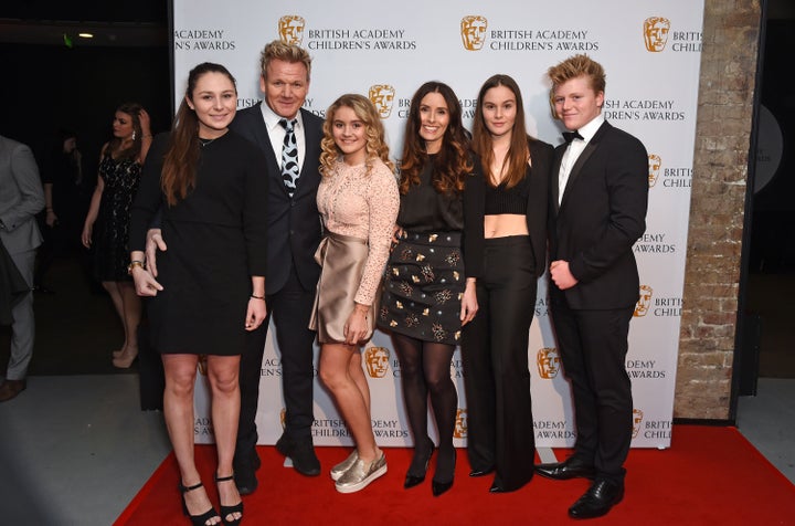 (Left to Right) Megan Ramsay, Gordon Ramsay, Matilda Ramsay, Tana Ramsay, Holly Ramsay and Jack Ramsay