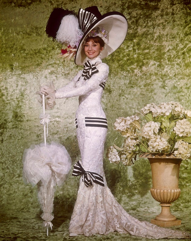 Audrey Hepburn appears as Eliza Doolittle in