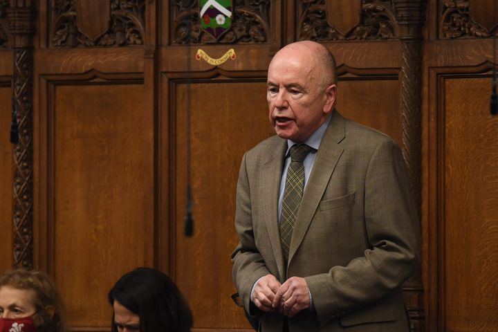 Jack Dromey during Prime Minister's Questions in the House of Commons in December.