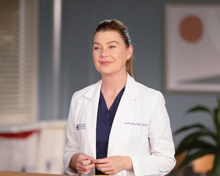 Dr. Meredith Grey (Ellen Pompeo) on this season of ABC's "Grey's Anatomy."