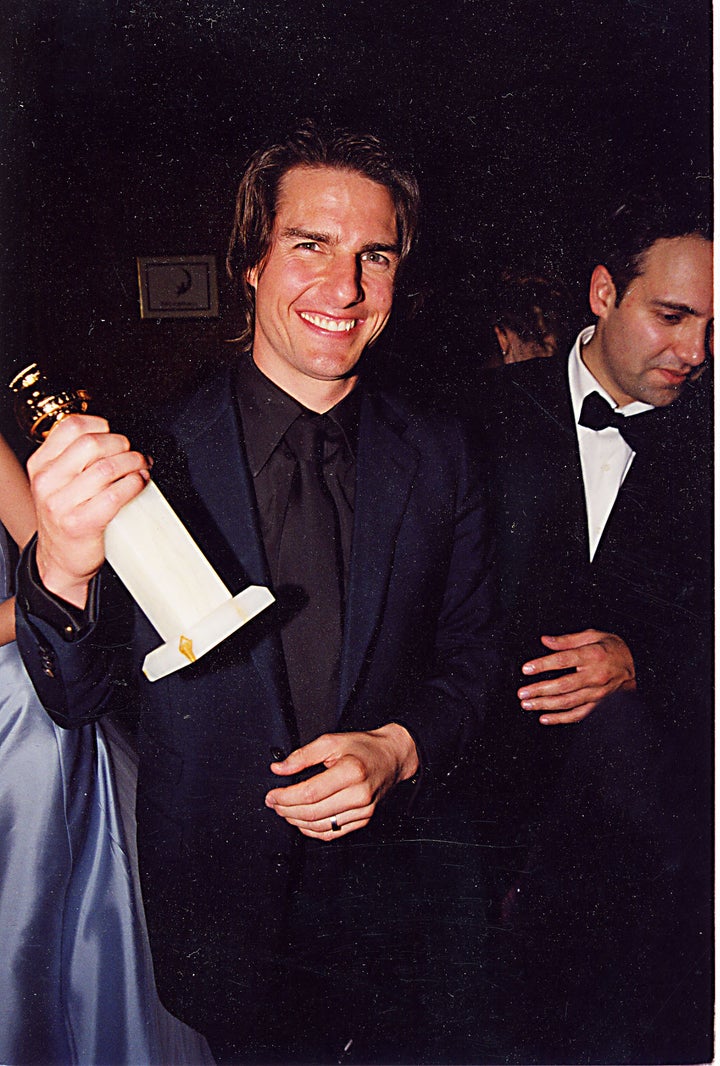 Tom Cruise en el 2000 con su globo de oro. Eran otros tiempos.