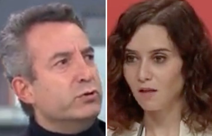 El doctor César Carballo, en 'LaSexta Noche', e Isabel Díaz Ayuso.