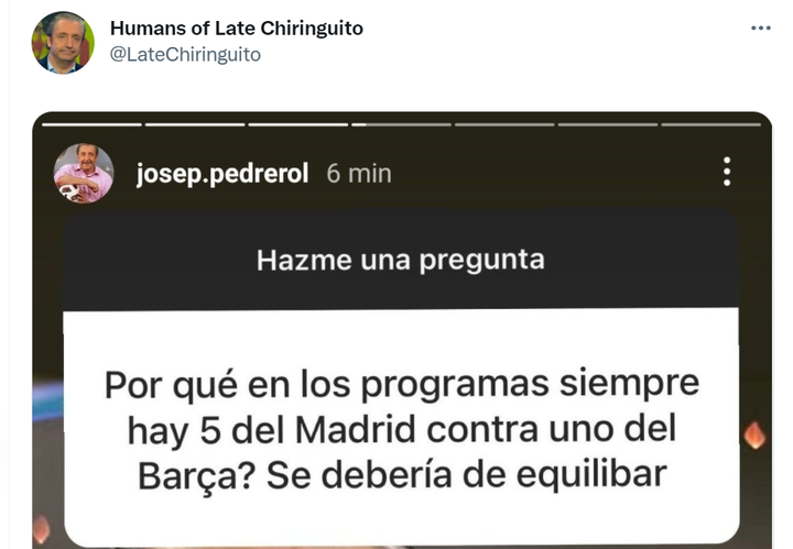 La pregunta que le han hecho a Josep Pedrerol.