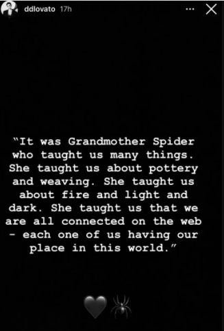 Lovato posted this quote along with photos of their new tattoo.