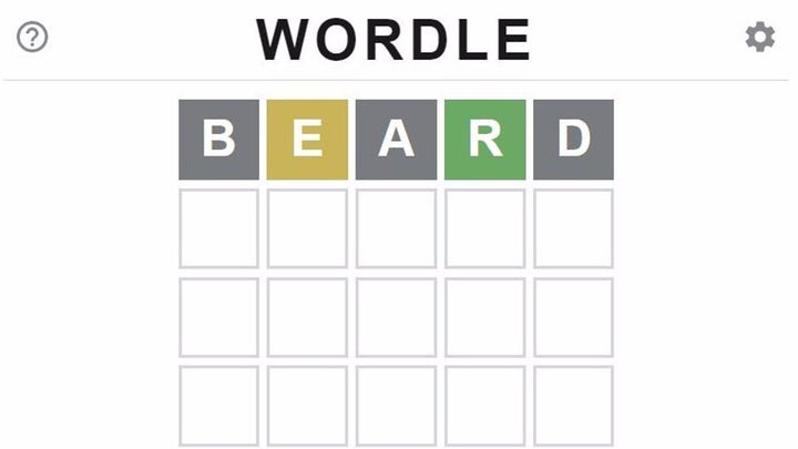 Pantallazo del juego de palabras de moda, Wordle.