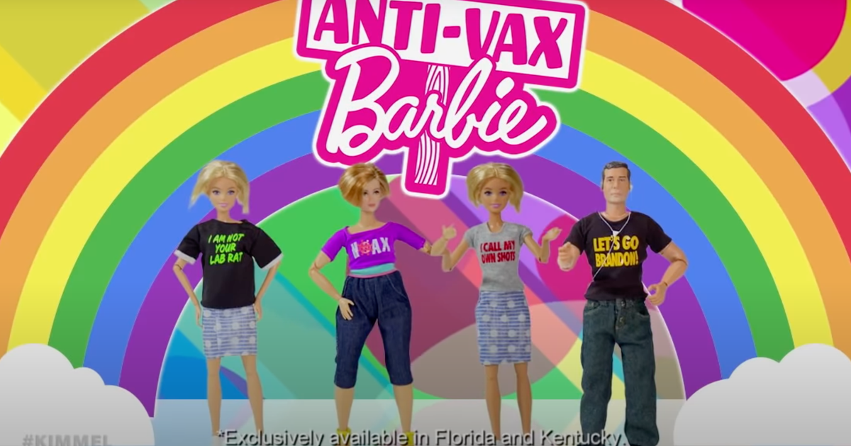 Jimmy Kimmel Torches Anti-Vaxxers With A Barbie Ad That’s As Fake As ...