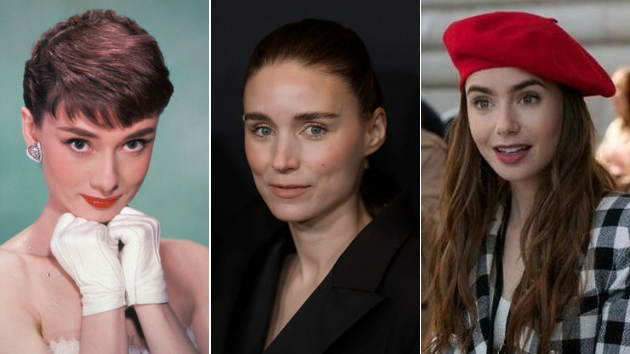 Audrey Hepburn, Rooney Mara y Lily Collins.