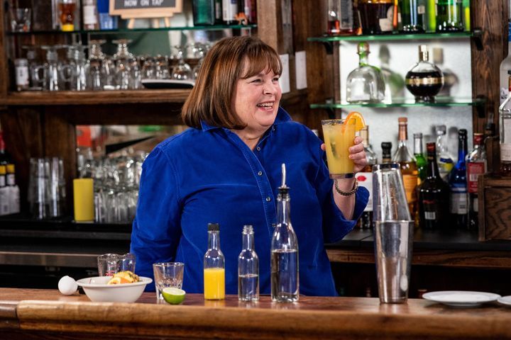 Ina Garten on “Late Night with Seth Meyers” in 2019, doing the segment "Seth Goes Day Drinking with Ina Garten."