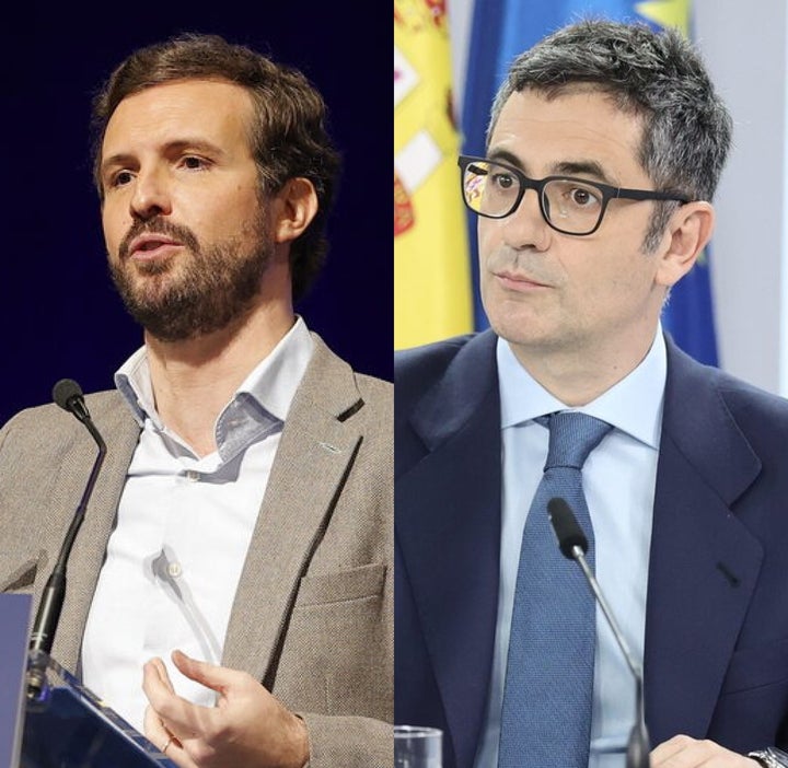 Pablo Casado y Félix Bolaños, en sendas fotos de archivo.