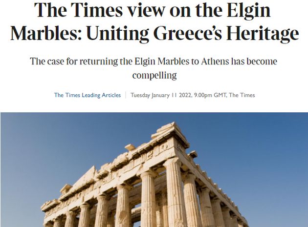 «Times» του Λονδίνου για Γλυπτά Παρθενώνα: «Ανήκουν στην Αθήνα, πρέπει να επιστραφούν