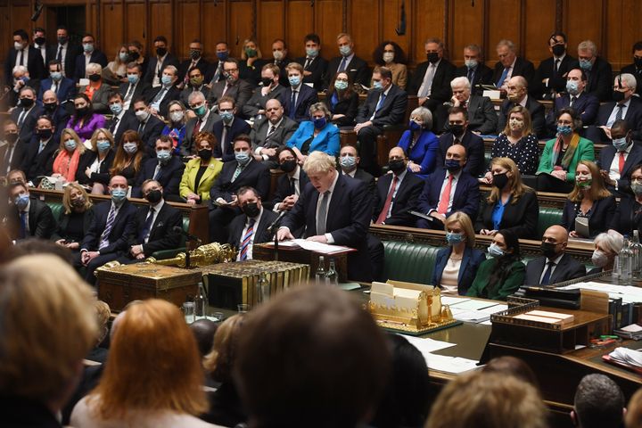 Boris Johnson during Prime Minister's Questions in the House of Commons.