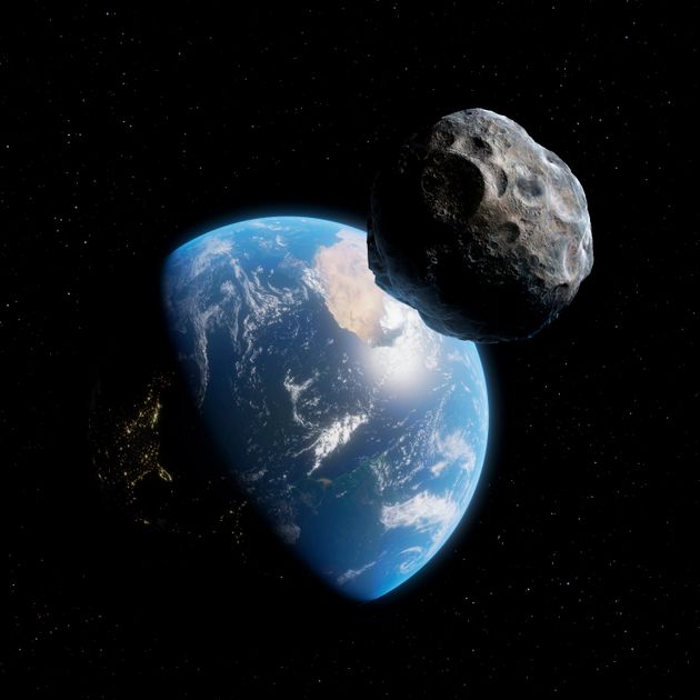 地球に近づく小惑星のイメージ画像