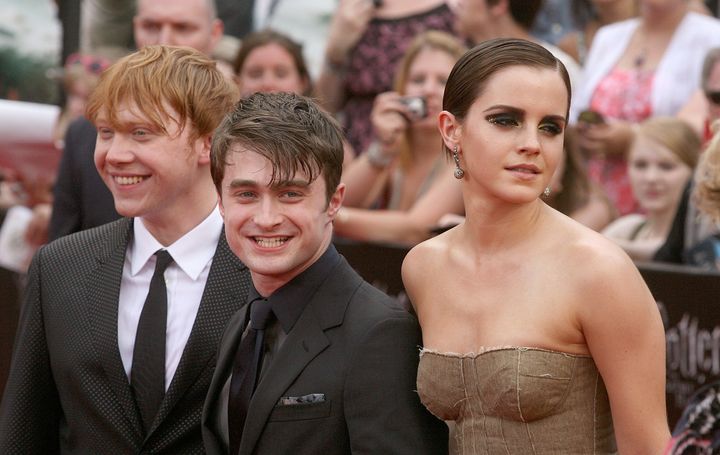 Rupert Grint, Daniel Radcliffe and Emma Watson pictured in 2011