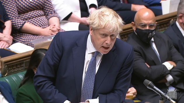 <strong>Boris Johnson speaks during speaks during Prime Minister’s Questions on Wednesday.</strong>” data-caption=”<strong>Boris Johnson speaks during speaks during Prime Minister’s Questions on Wednesday.</strong>” data-rich-caption=”<strong>Boris Johnson speaks during speaks during Prime Minister’s Questions on Wednesday.</strong>” data-credit=”House of Commons via PA Wire/PA Images” data-credit-link-back=”” /></p>
<div class=