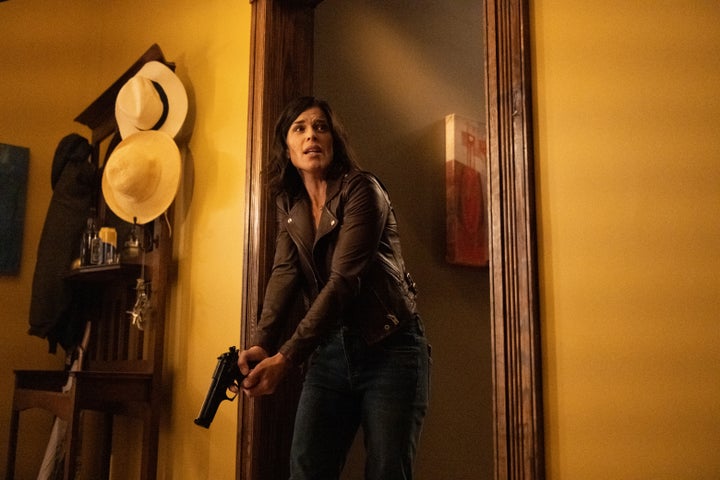 Neve Campbell reprises her legacy role as Sidney Prescott in 2022’s "Scream."