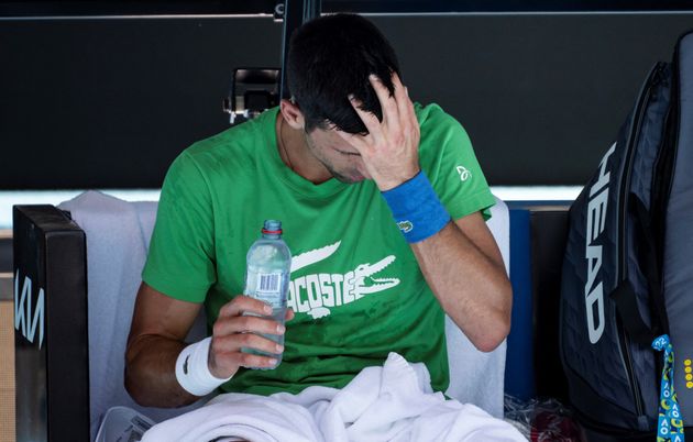 Novak Djokovic, en una sesión de entrenamiento en