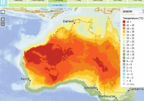 Des températures extrêmes et un record, symboles du réchauffement climatique en Australie.