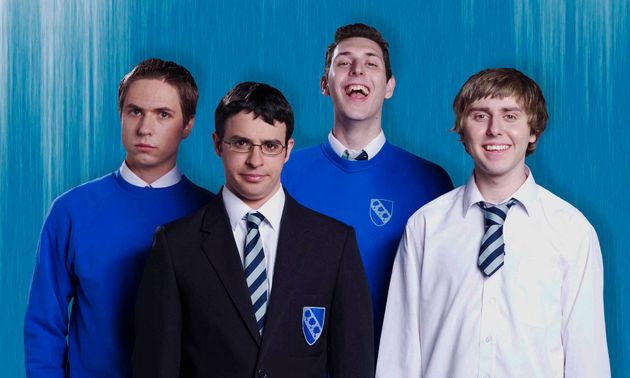 The Inbetweeners stars (L-R) Joe Thomas, Simon Bird, Blake Harrison and James Buckley