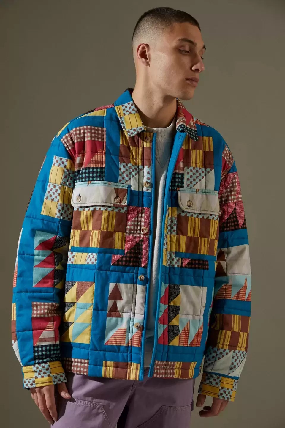 Patchwork jacket outlet