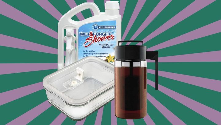 Stop spending precious time scrubbing your shower with this "Wet it and Forget it" cleaner, always have your morning cup of joe with a quick cold-brew coffee maker and make meal prep a breeze with these heat-safe food containers.