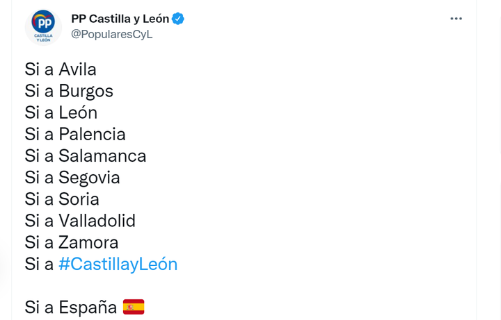 El tuit del PP que está generando cachondeo.