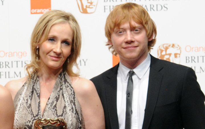 JK Rowling and Rupert Grint pictured in 2011