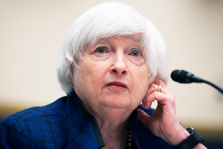 Treasury Secretary Janet Yellen testifies during the House Financial Services Committee hearing titled Oversight of the Treasury Department's and Federal Reserve's Pandemic Response, in Rayburn Building on Wednesday, December 1, 2021. (Photo By Tom Williams/CQ-Roll Call, Inc via Getty Images)