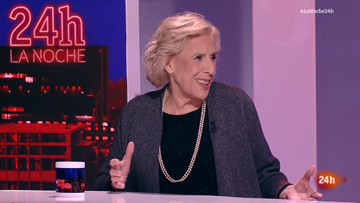 La exalcaldesa de Madrid Manuela Carmena en 'La noche en 24 horas'.