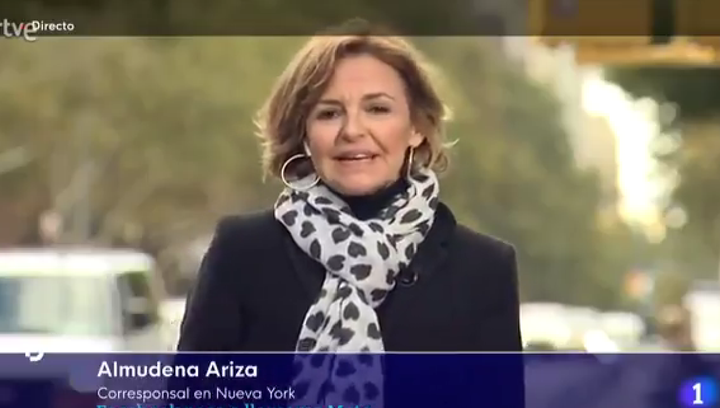 La corresponsal de TVE en Nueva York, Almudena Ariza.
