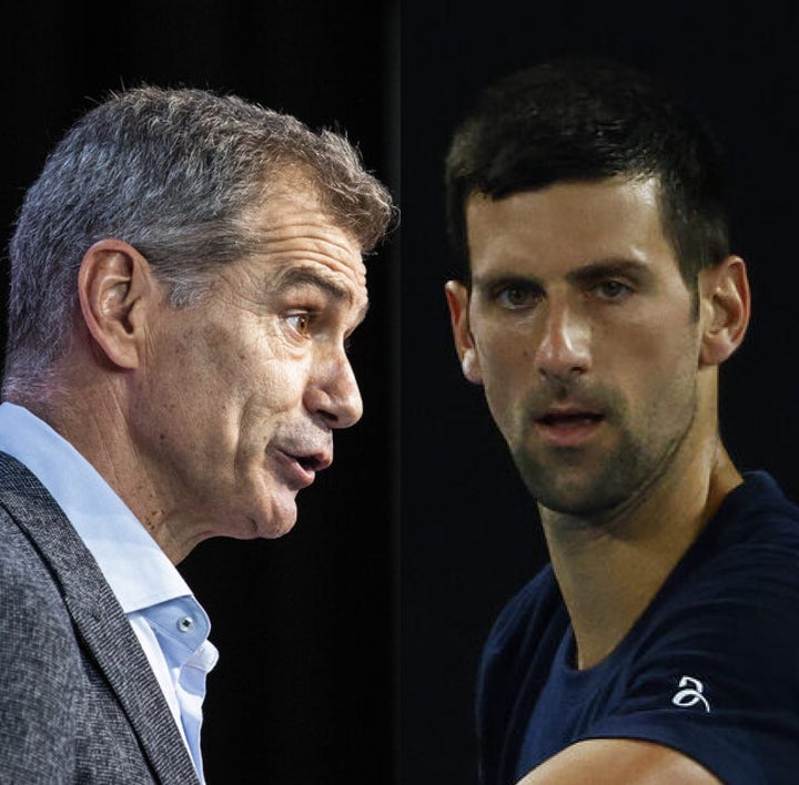 Toni Cantó, a la izquierda, y el tenista Novak Djokovic, a la derecha; en sendas fotos de archivo.