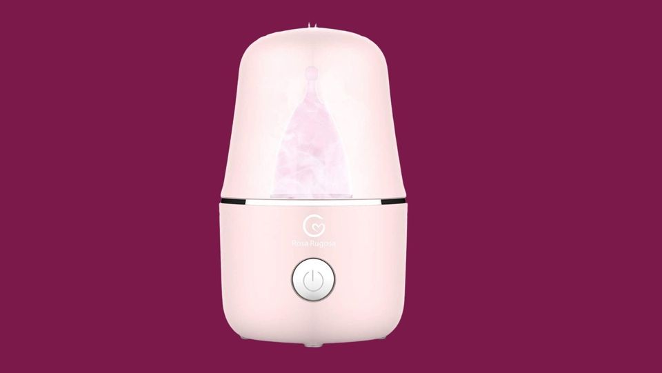 An automatic sterilizer that comes with two menstrual cups
