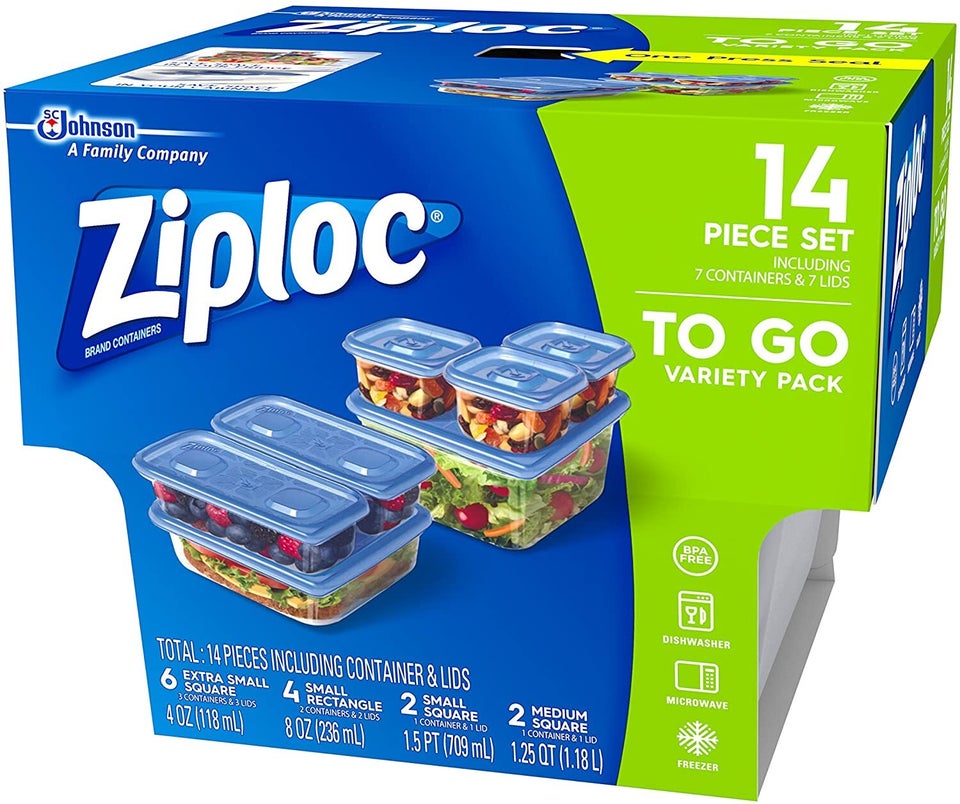  Ziploc Food Storage Meal Prep Containers Reusable for