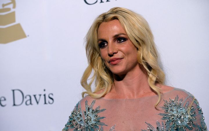 Britney Spears pictured at a Grammys event in 2017