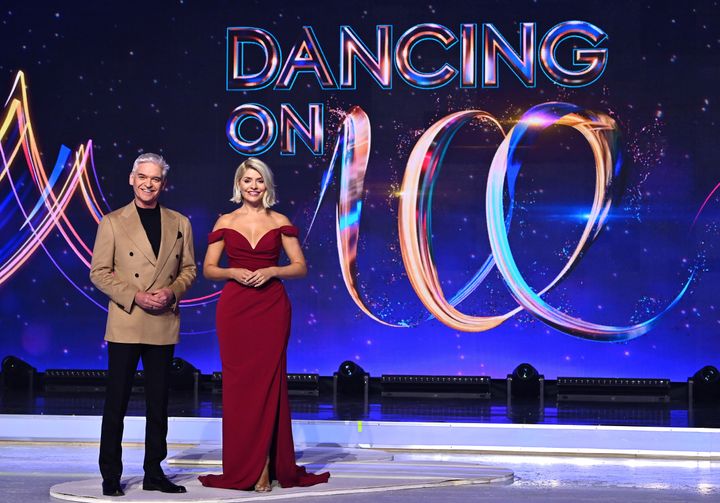 Phillip Schofield and Holly Willoughby on the set of Dancing On Ice