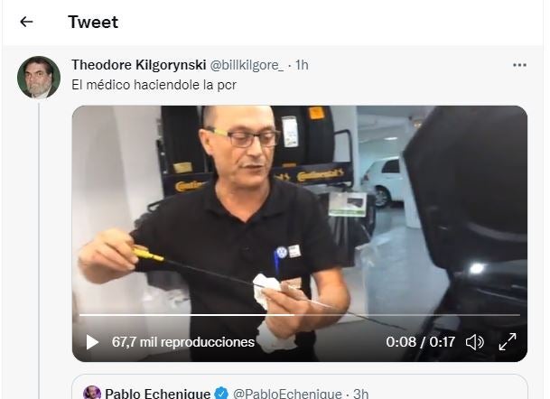 La reacción a la que ha respondido Echenique.